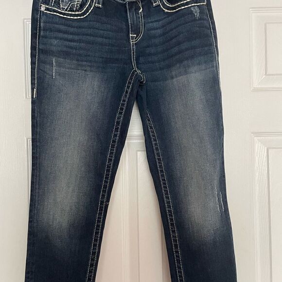 Vigoss Jeans Heritage Fit Capri womens Size 6 L 25 roll cuff blue - Picture 4 of 10